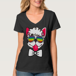 T-shirt French Bulldog Avec Albert Einstein