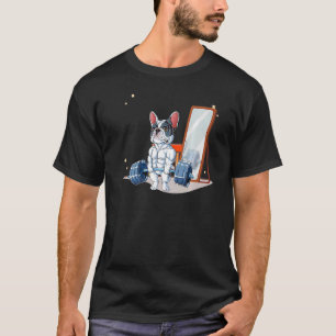 T-shirt French Bulldog Dog Weightlifting Deadlift Men Fitn