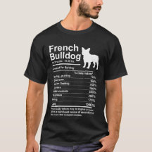 French Bulldog Faits nutrition Drôle cadeau 