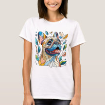 French Bulldog -Frenchie - mosaïque colorée