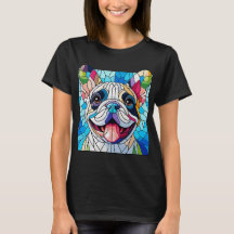 French Bulldog -Frenchie - mosaïque colorée
