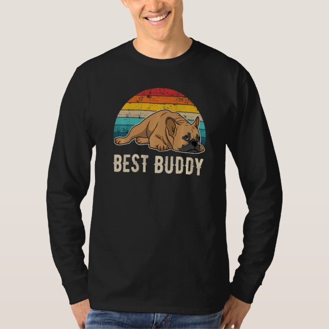 T-shirt French Bulldog Frenchie Sunset  19 (Devant)