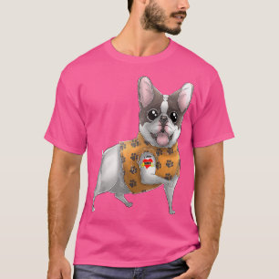 T-shirt French Bulldog I Love Mom Tattoo Dog Mother's Day