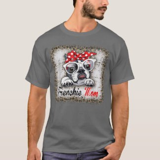 T-shirt French Bulldog Lover Dad Mom, Boy Girl Leopard Che