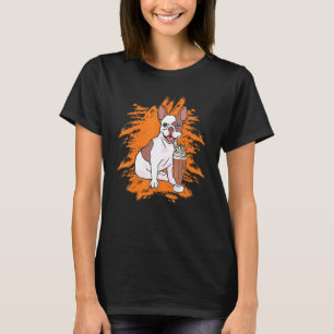 T-shirt French Bulldog Milkshake Chocolat Dessert Sweet T