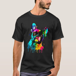 T-shirt French Bulldog Paint Splatter Frenchie Splatter