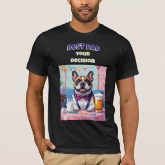 T-shirt French Bulldog Papa Fête des Pères
