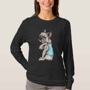 T-shirt French Bulldog Tattoo I Love Mom Chien Fête des mè