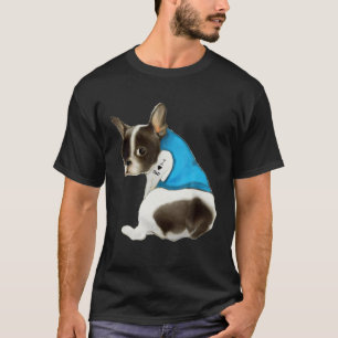 T-shirt French Bulldog Tattoos I Love DAD assis Cadeau Gra
