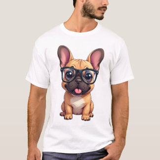 T-shirt French Bulldog Wearing Glasses