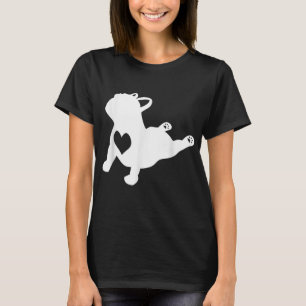 T-shirt French Bulldog Yoga Love Heart Frenchie Workout