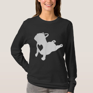 T-shirt French Bulldog Yoga Love Heart Frenchie Workout