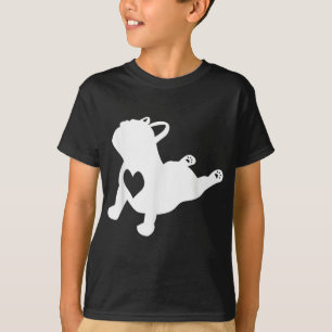 T-shirt French Bulldog Yoga Pose Amour Coeur Cadeau