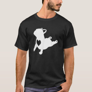 T-shirt French Bulldog Yoga Pose avec coeur d'amour França