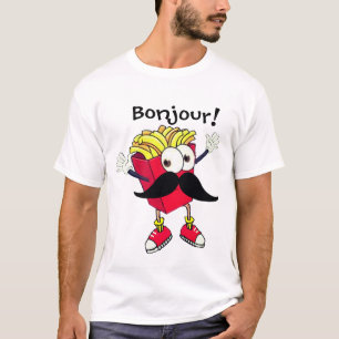 T-shirt "French Fries", Trending Word Bonjour