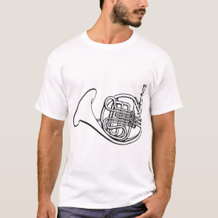 T-shirt French Horn musique de groupe en laiton