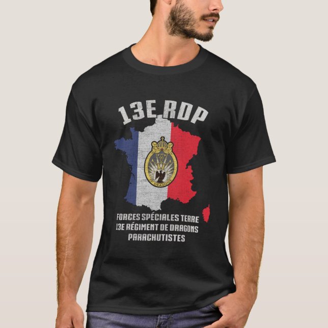 T-shirt French Special Force RDP Parachute Dragoon Regimen (Devant)