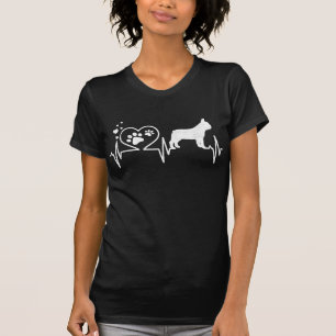 T-shirt frenchie french bulldog hearbeat cadeau simple