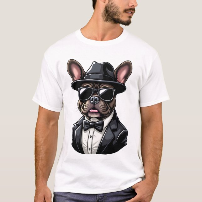 T-shirt Frenchie le gangster (Devant)