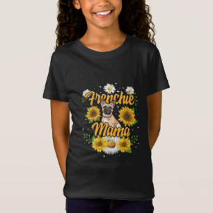 T-Shirt Frenchie Mama French Buldog Sunflower
