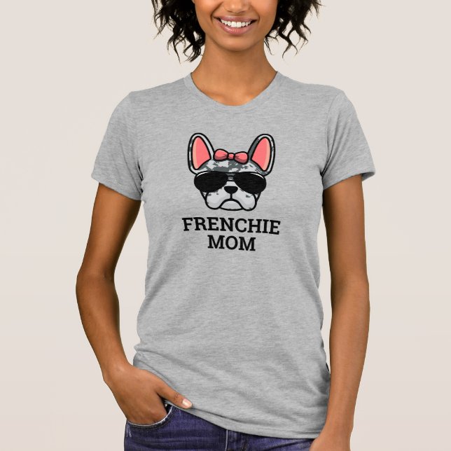 T-shirt Frenchie Mom Blue Merle Femme French Bulldog (Devant)