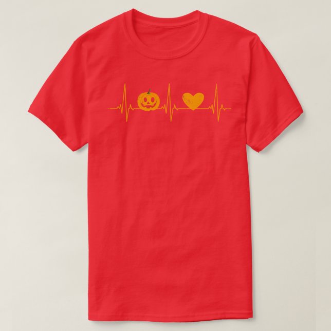 T-shirt Fréquence des pulsations d'amour d'Halloween avec  (Design devant)