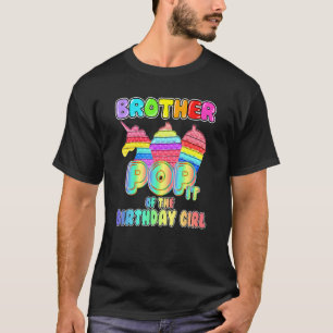 T-shirt Frère Anniversaire Fille Pop It Unicorn Fille Pop 