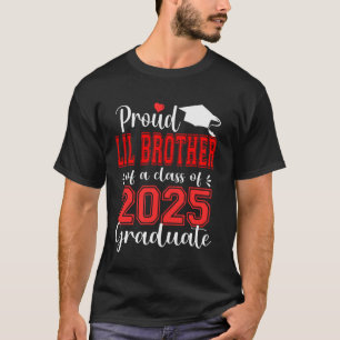T-shirt Frère cadet super fier diplômé de 2025 Diplômé