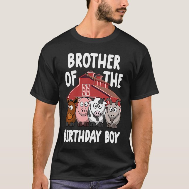T-shirt frère d'anniversaire de la ferme garçon d'annivers (Devant)