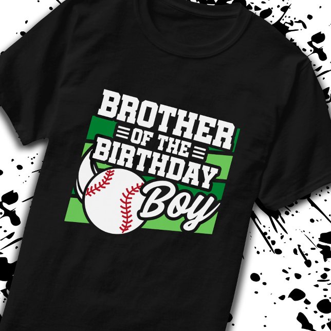 T-shirt Frère d'anniversaire Garçons de baseball Jour d'an (Créateur téléchargé)