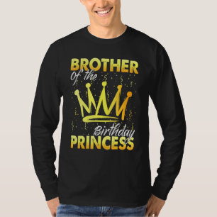 T-shirt Frère D'Anniversaire Princesse Fille Fille Birthda