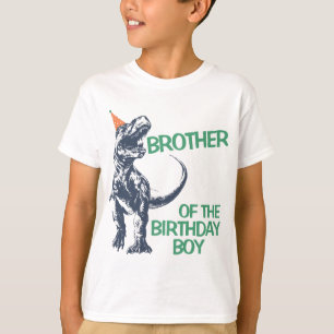 T-shirt Frère de casquette de partie de T-Rex de dinosaur