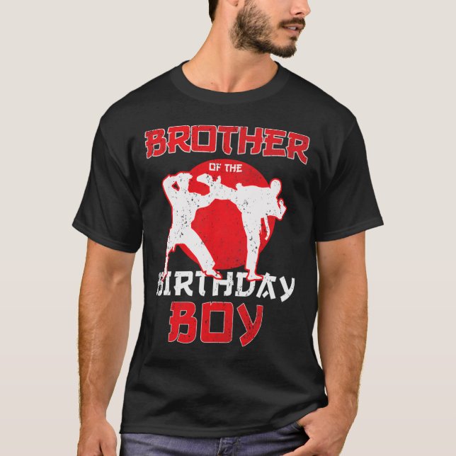 T-shirt Frère De Karate Anniversaire Taekwondo Boy Marti (Devant)