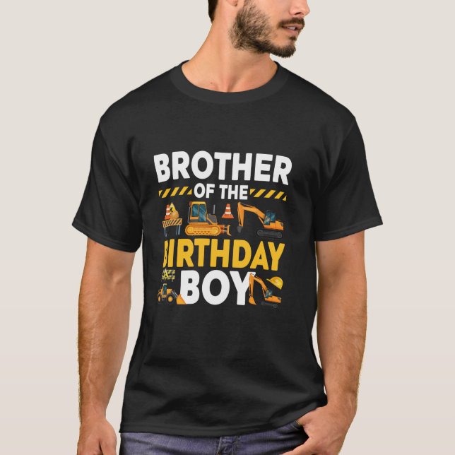 T-shirt Frère De La Construction Garçon Anniversaire Corre (Devant)