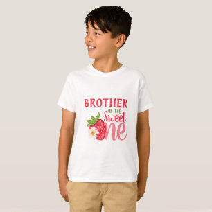 T-shirt Frère de la douce une fraise 1er anniversaire