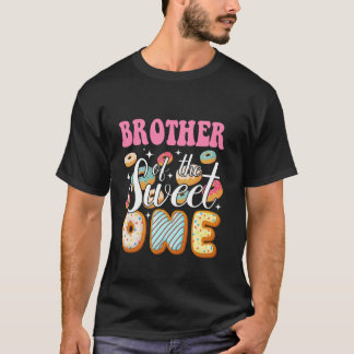 T-shirt Frère De La Douceur Un Premier Anniversaire Donut