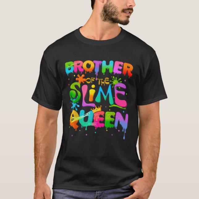 T-shirt Frère De La Famille D'Anniversaire De La Reine-Sli (Devant)