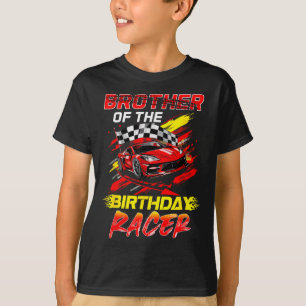 T-shirt Frère de la fête d'anniversaire de course de voitu