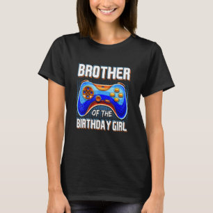 T-shirt Frère de la fête d'anniversaire Fille jumelle fami