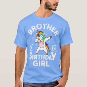 T-shirt Frère De La Fille Anniversaire Unicorn