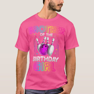 T-shirt Frère De La Fille D'Anniversaire Bowler Kid Bowlin