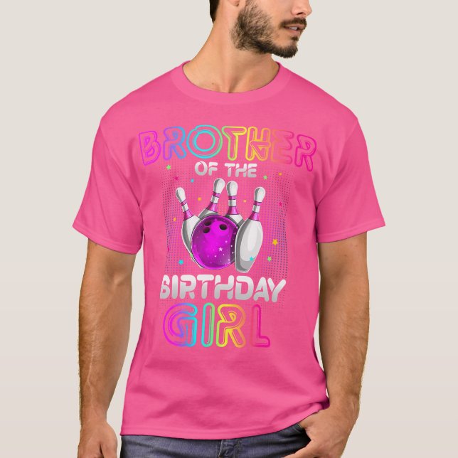 T-shirt Frère De La Fille D'Anniversaire Bowler Kid Bowlin (Devant)