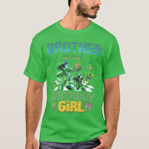 T-shirt Frère de la fille d'anniversaire Drôle de jeu vidé