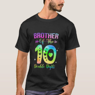 T-shirt Frère de la fille qui fête son anniversaire Double