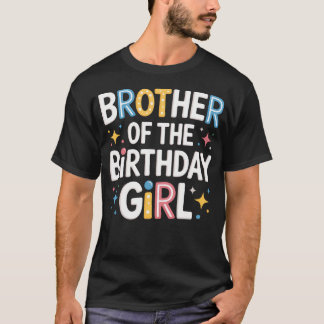 T-shirt Frère de la filleuse de l'anniversaire Rose Famill