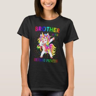 T-shirt Frère De La Princesse D'Anniversaire Dabbing Unico