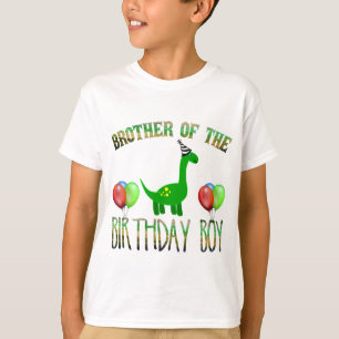 T-shirt Frère De L'Anniversaire Boy Dinosaur Party