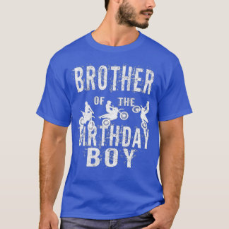 T-shirt Frère De L'Anniversaire Boy Dirt Vélo Anniversaire