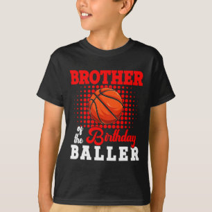 T-shirt Frère De L'Anniversaire Bysketbyll Joueur Lover Ma