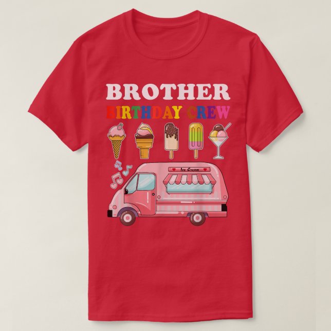 T-shirt Frère De L'Anniversaire Crew Anniversaire De Camio (Design devant)